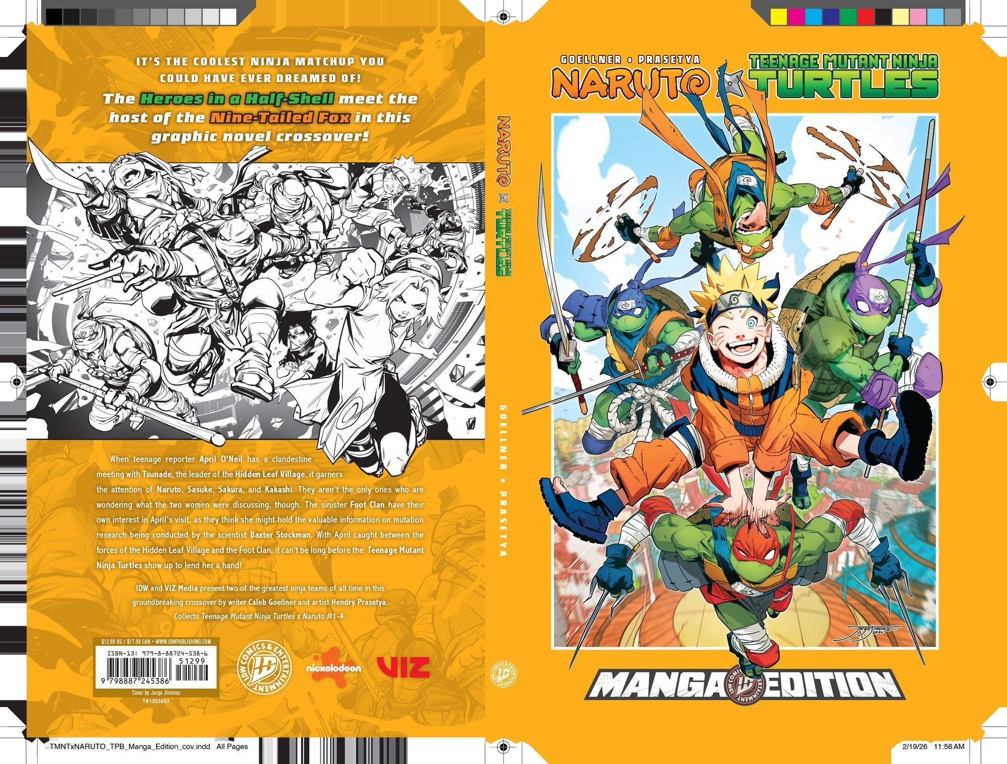 Cover of Naruto x Teenage Mutant Ninja Turtles--Manga Style Edition
