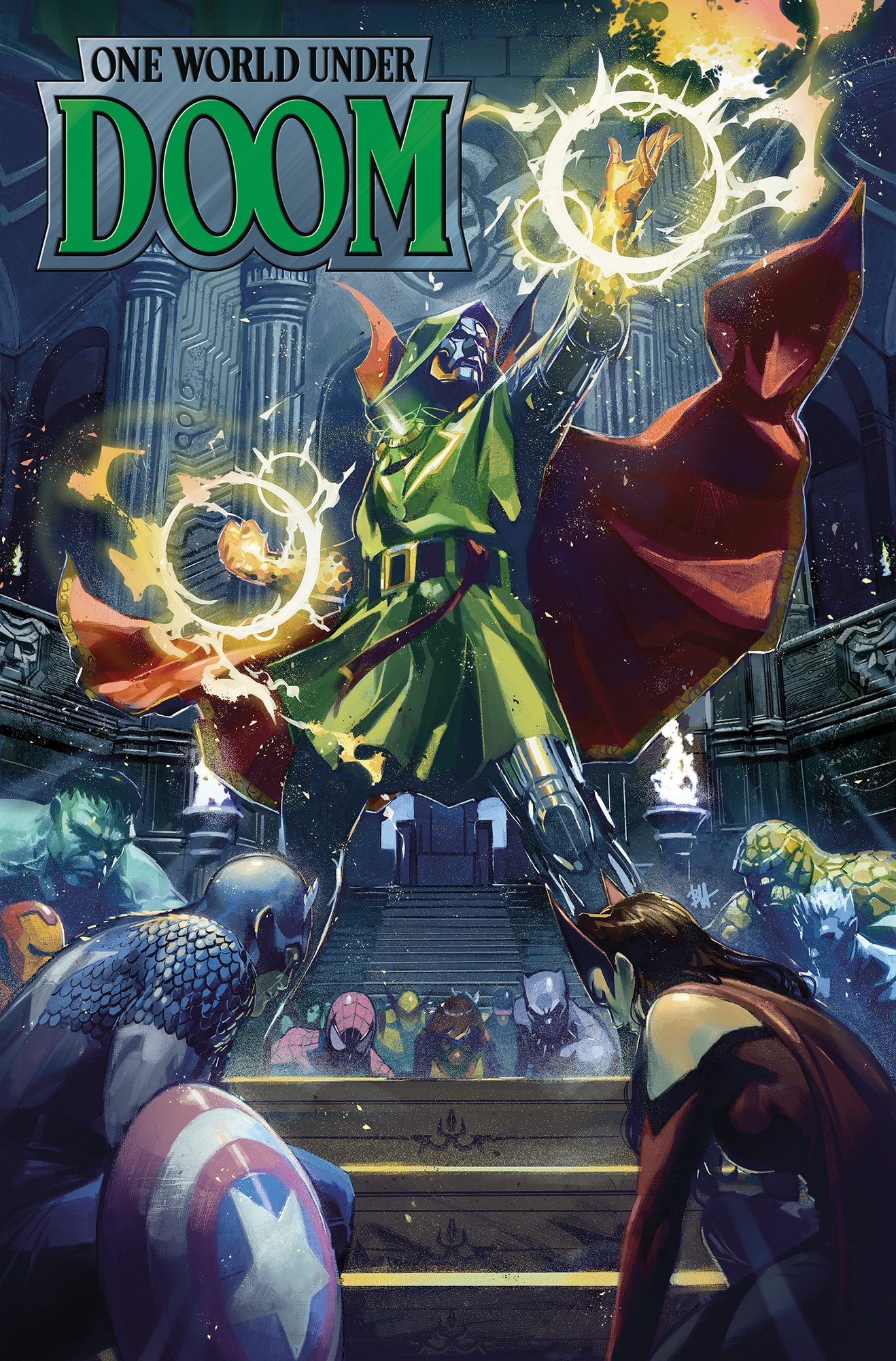 Cover of One World Under Doom Omnibus Ben Harvey Cover