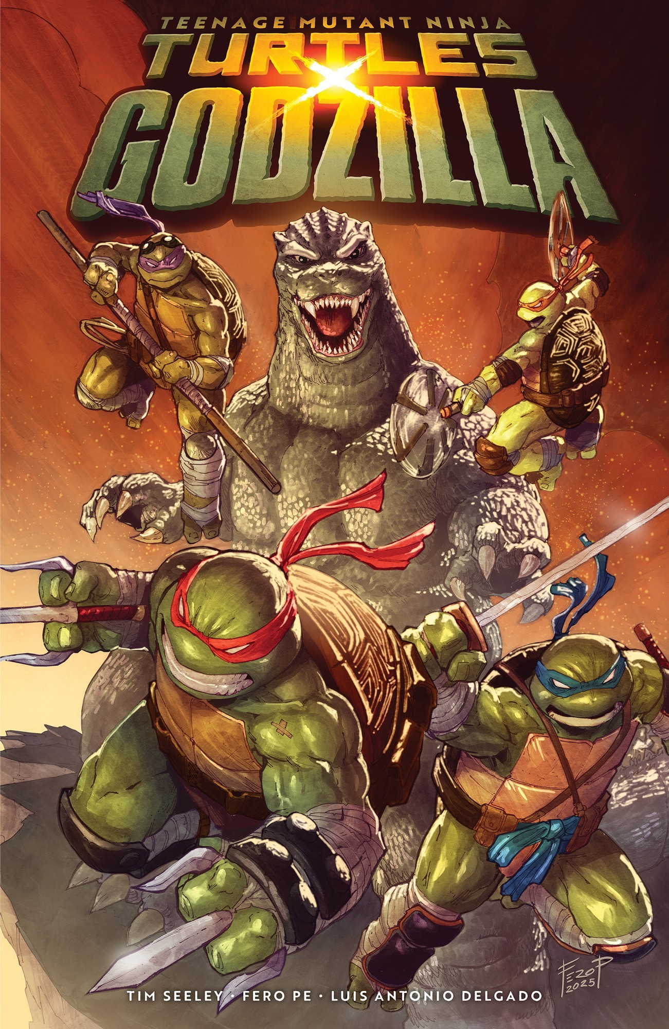 Cover of Teenage Mutant Ninja Turtles x Godzilla